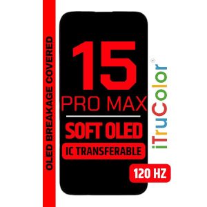 iphone 15 pro max lcd assembly (soft oled 120 hz by itrucolor)